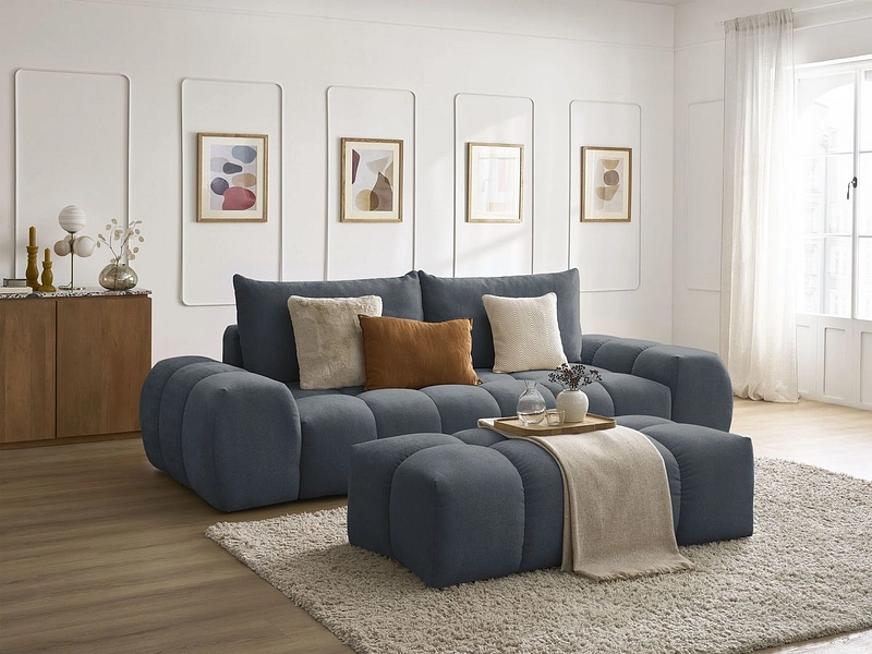 3er Sofa mit Hocker BOBOCHIC EVEREST 3er Sofa mit Hocker BOBOCHIC EVEREST