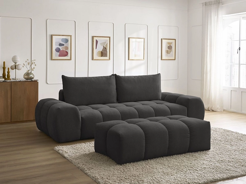 3er Sofa mit Hocker BOBOCHIC EVEREST