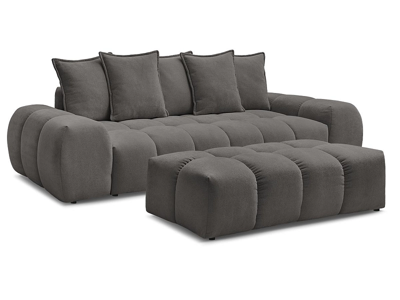 Canapé 3 places avec pouf BOBOCHIC EVEREST Canapé 3 places avec pouf BOBOCHIC EVEREST