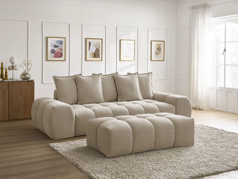 3er Sofa mit Hocker BOBOCHIC EVEREST 3er Sofa mit Hocker BOBOCHIC EVEREST
