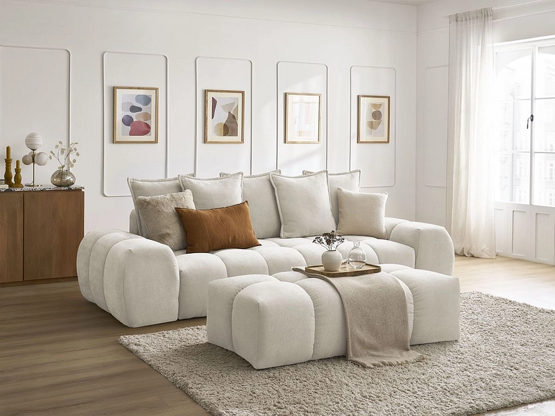 Divano 3 posti con pouf BOBOCHIC EVEREST Divano 3 posti con pouf BOBOCHIC EVEREST