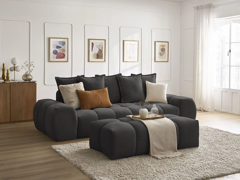 3er Sofa mit Hocker BOBOCHIC EVEREST 3er Sofa mit Hocker BOBOCHIC EVEREST