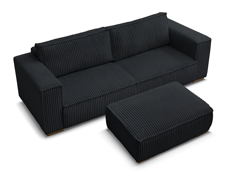 Canapé 3 places avec pouf BOBOCHIC CHELSEA Canapé 3 places avec pouf BOBOCHIC CHELSEA