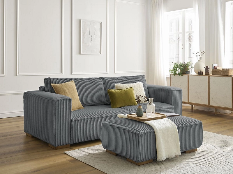 3er Sofa mit Hocker BOBOCHIC CHELSEA
