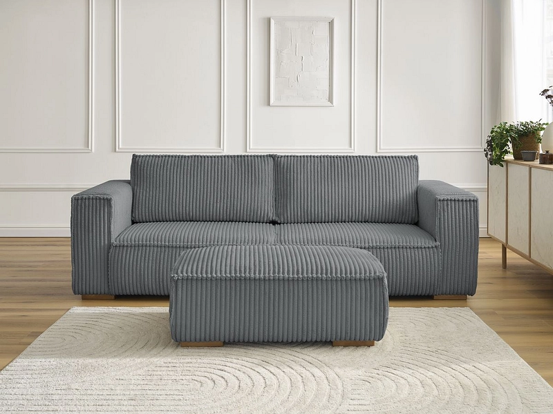 3er Sofa mit Hocker BOBOCHIC CHELSEA