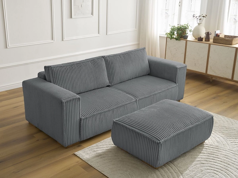 3er Sofa mit Hocker BOBOCHIC CHELSEA
