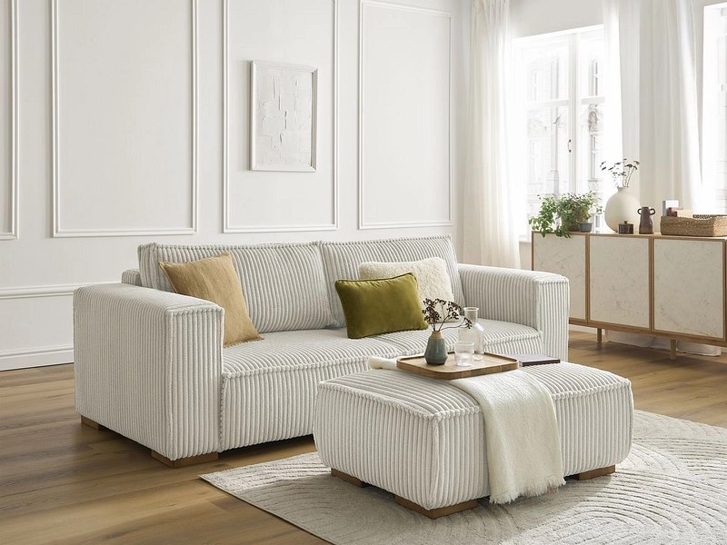 3er Sofa mit Hocker BOBOCHIC CHELSEA