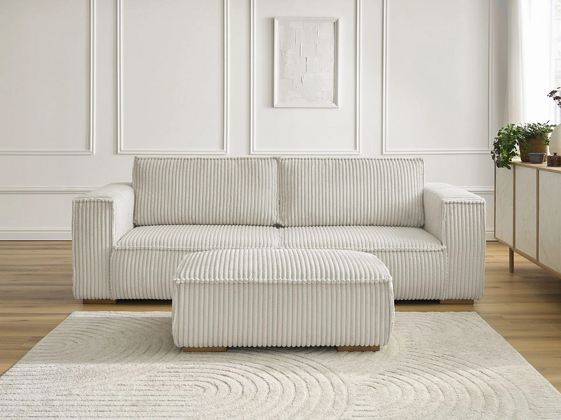 3er Sofa mit Hocker BOBOCHIC CHELSEA