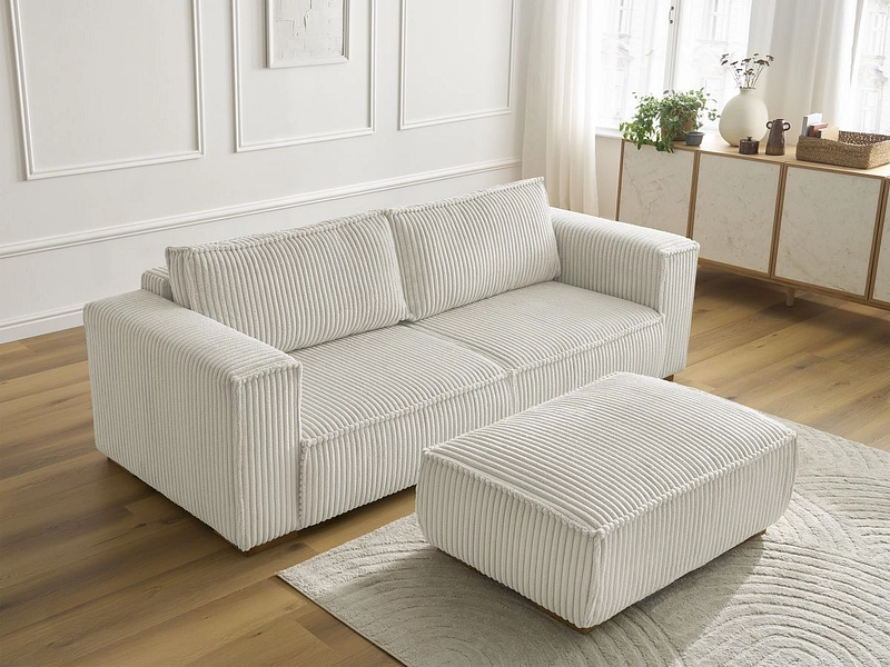 3er Sofa mit Hocker BOBOCHIC CHELSEA