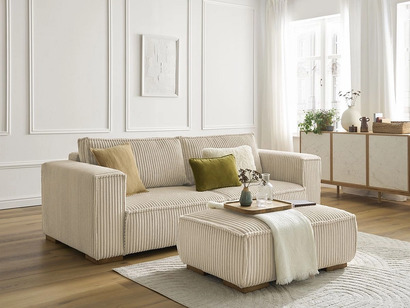 3er Sofa mit Hocker BOBOCHIC CHELSEA