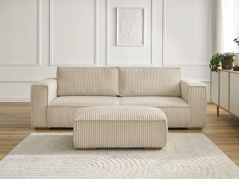 3er Sofa mit Hocker BOBOCHIC CHELSEA