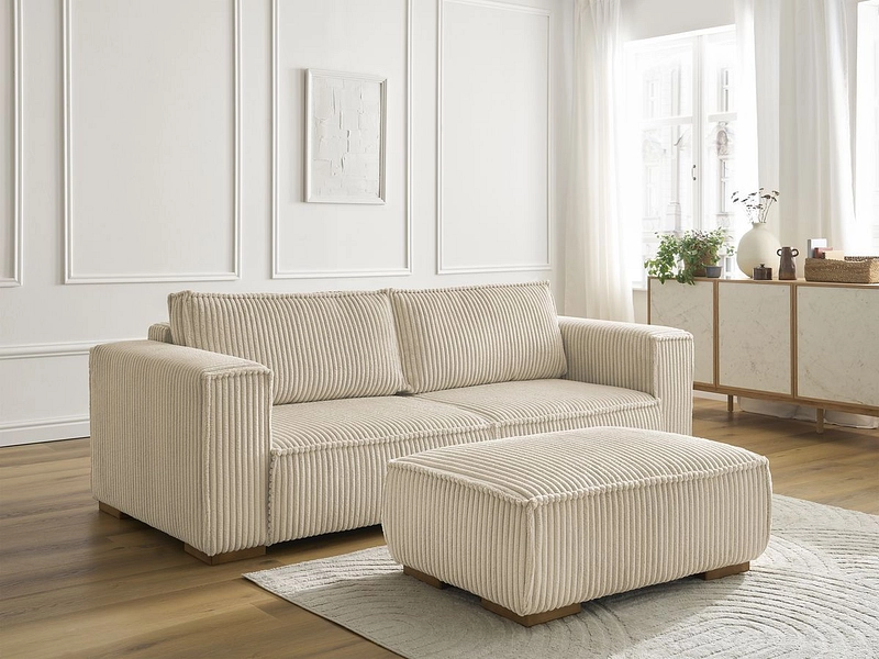 3er Sofa mit Hocker BOBOCHIC CHELSEA