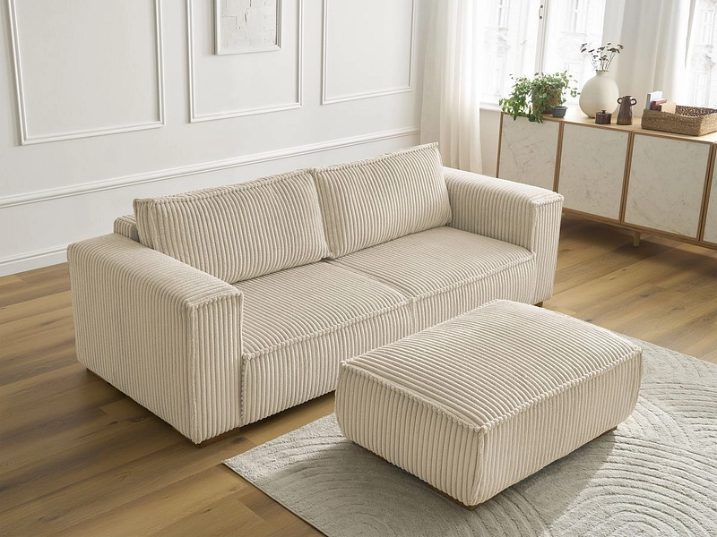 3er Sofa mit Hocker BOBOCHIC CHELSEA