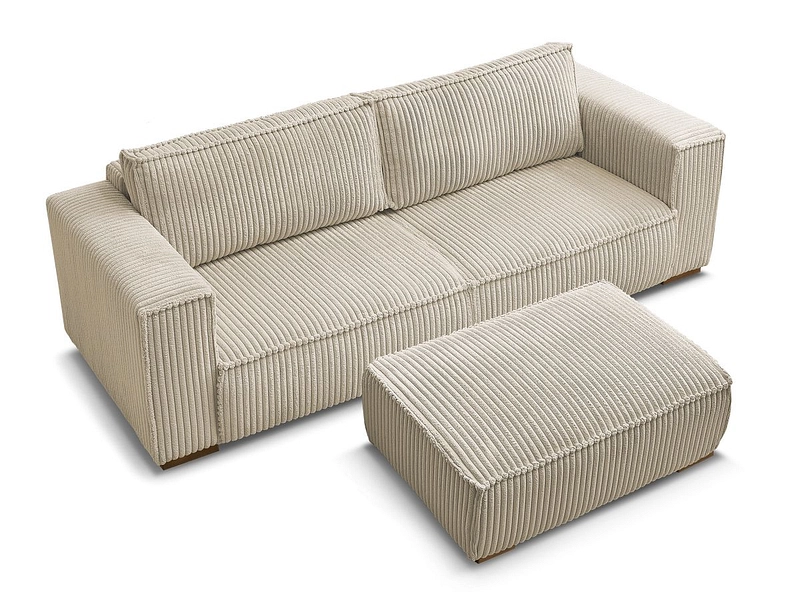 3er Sofa mit Hocker BOBOCHIC CHELSEA