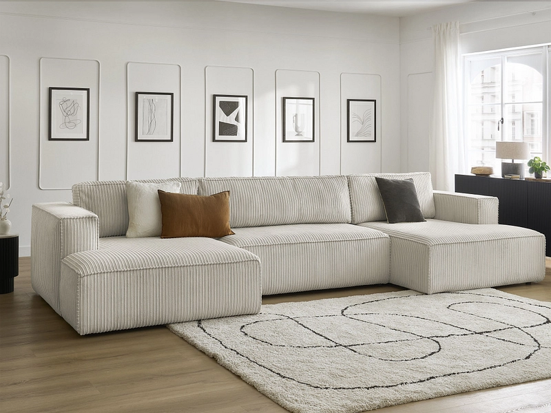 Canapé d'angle panoramique BOBOCHIC NINA