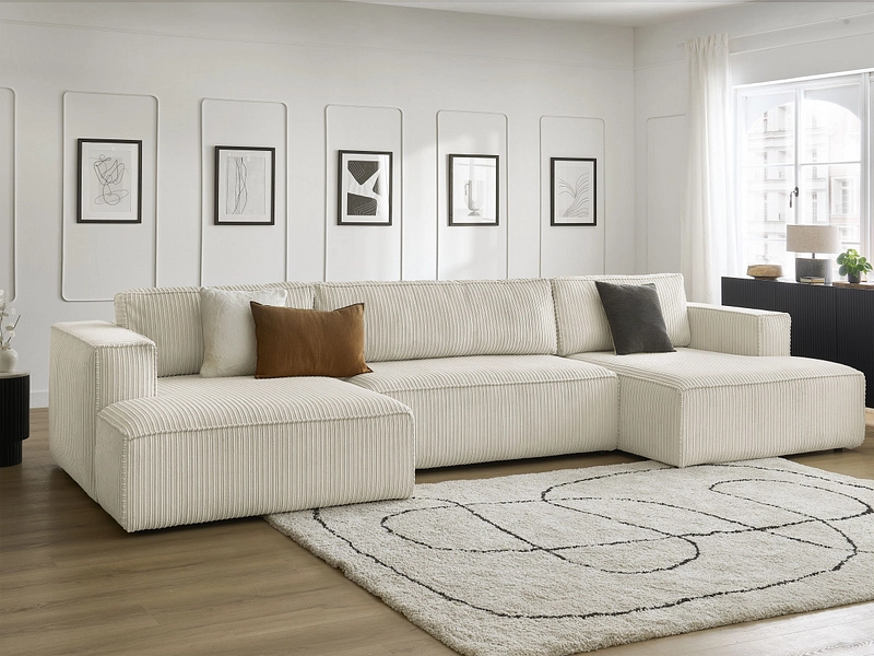 Canapé d'angle panoramique BOBOCHIC NINA