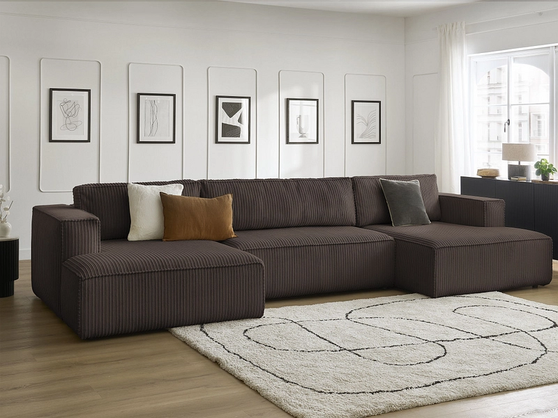 Canapé d'angle panoramique BOBOCHIC NINA