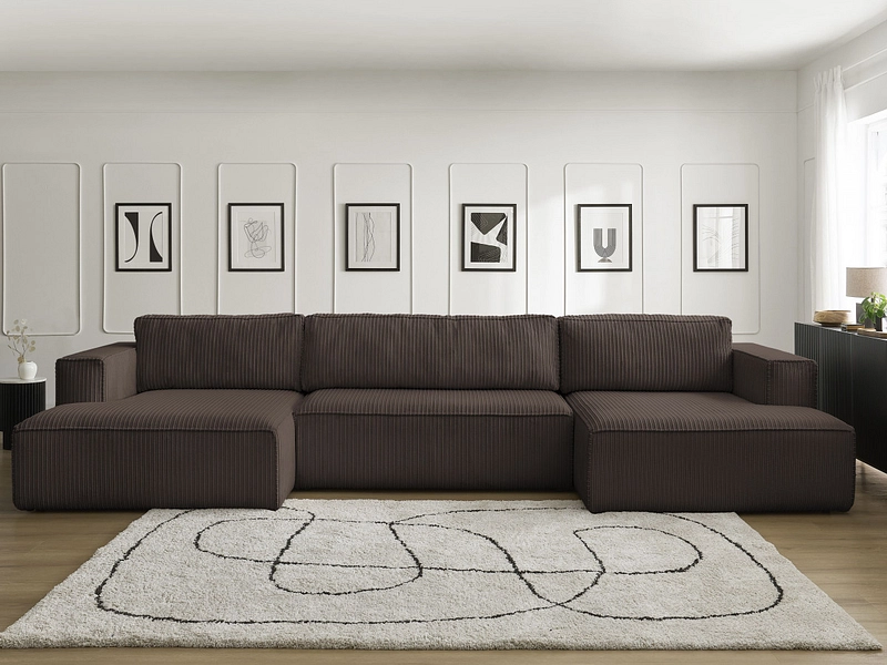 Canapé d'angle panoramique BOBOCHIC NINA