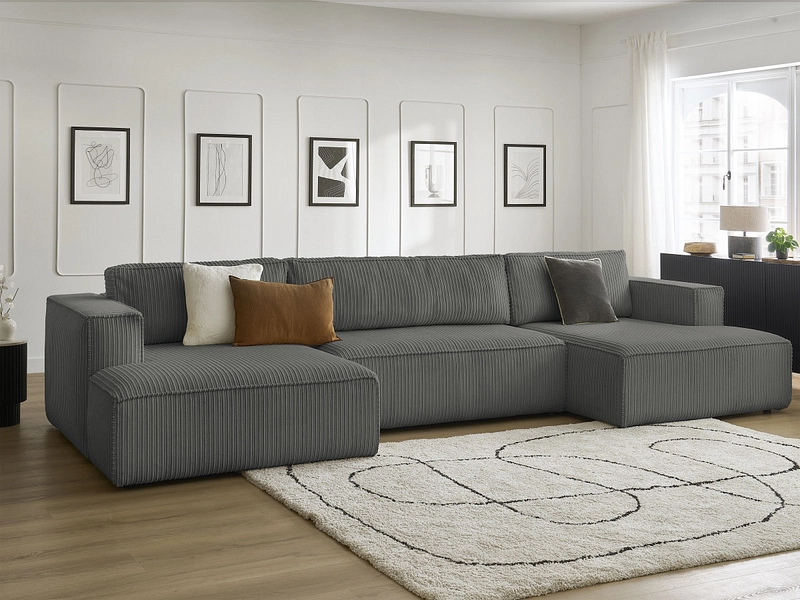 Canapé d'angle panoramique BOBOCHIC NINA