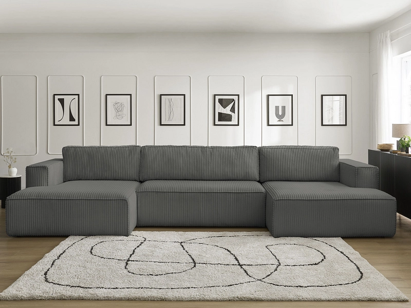 Canapé d'angle panoramique BOBOCHIC NINA