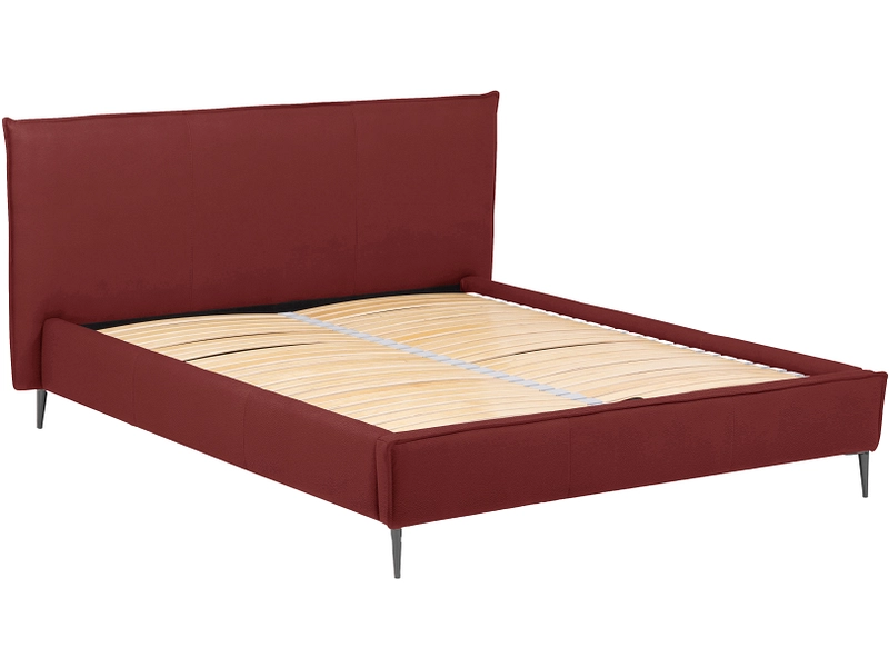 Letto AURORA 160x200cm cromato rosso