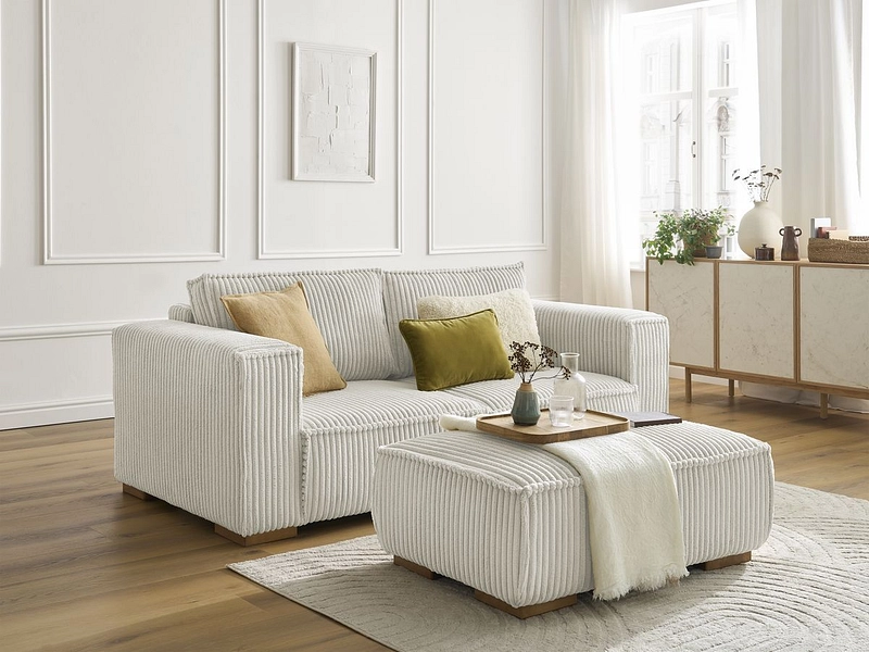 2er Sofa mit Hocker BOBOCHIC CHELSEA