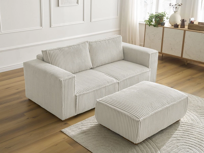 2er Sofa mit Hocker BOBOCHIC CHELSEA