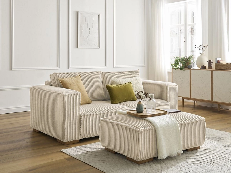 2er Sofa mit Hocker BOBOCHIC CHELSEA