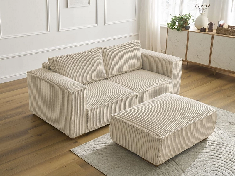 2er Sofa mit Hocker BOBOCHIC CHELSEA