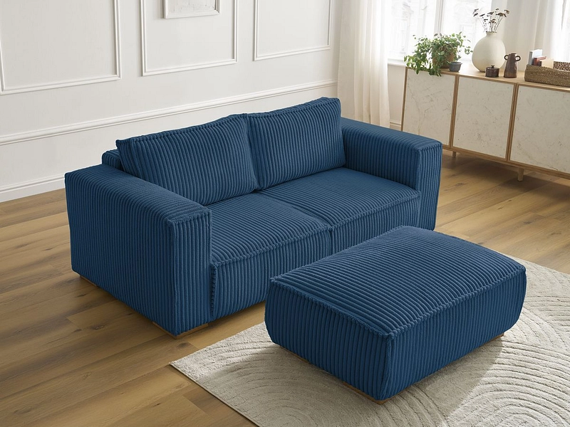 2er Sofa mit Hocker BOBOCHIC CHELSEA