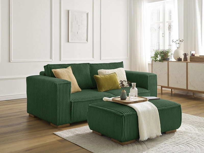2er Sofa mit Hocker BOBOCHIC CHELSEA