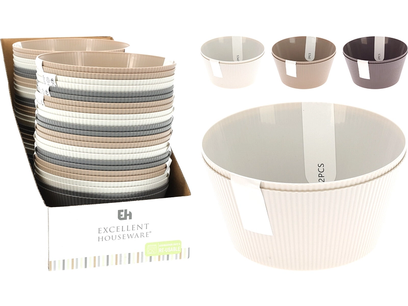 Set de bols EVA polypropylène brun Set de bols EVA polypropylène brun