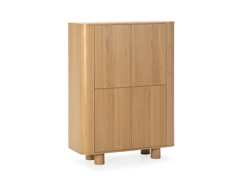 Comò MOME PADOC 4 ante 40x100x133cm quercia opaco