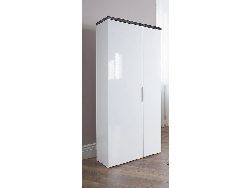 Armoire MUNDI blanc brillant
