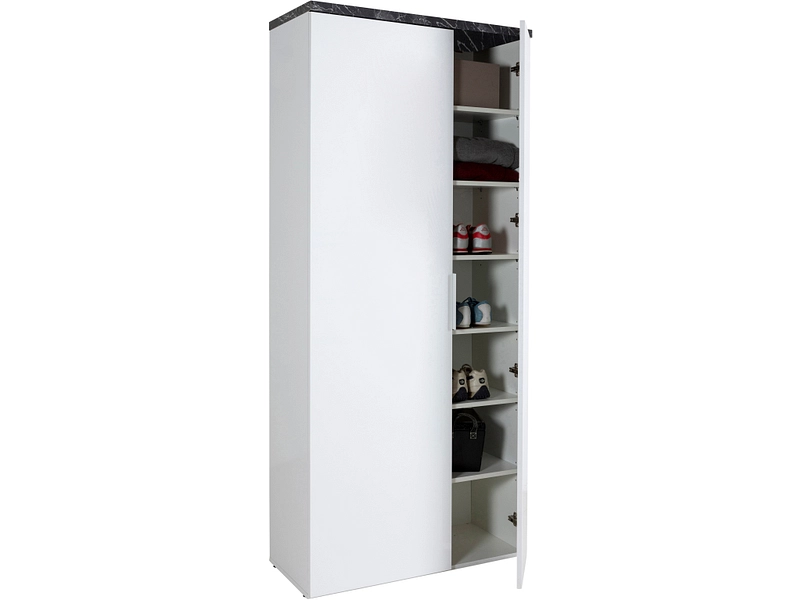Armoire MUNDI blanc brillant
