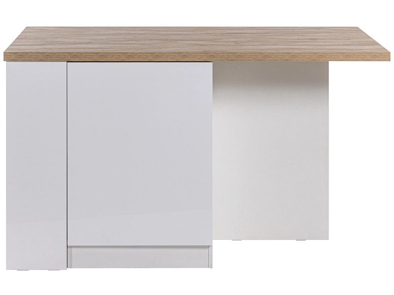 Îlot central ISCHIA mélamine blanc laqué