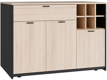 Îlot central MANTEK panneau de particules chêne