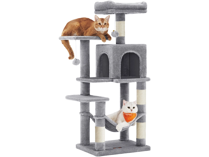 Arbre à chat FEANDREA Panneau de particules gris clair