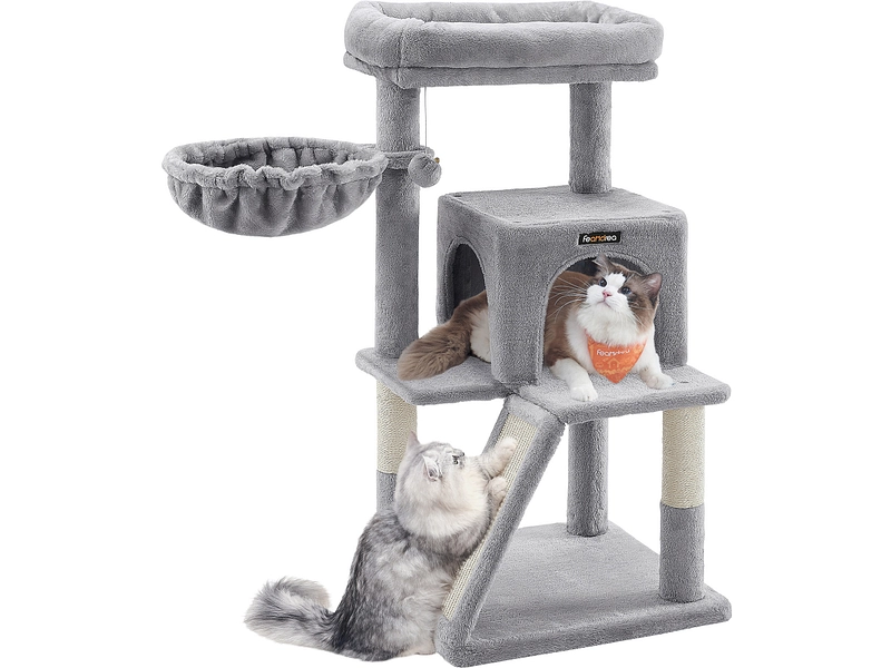 Arbre à chat FEANDREA Panneau de particules gris clair