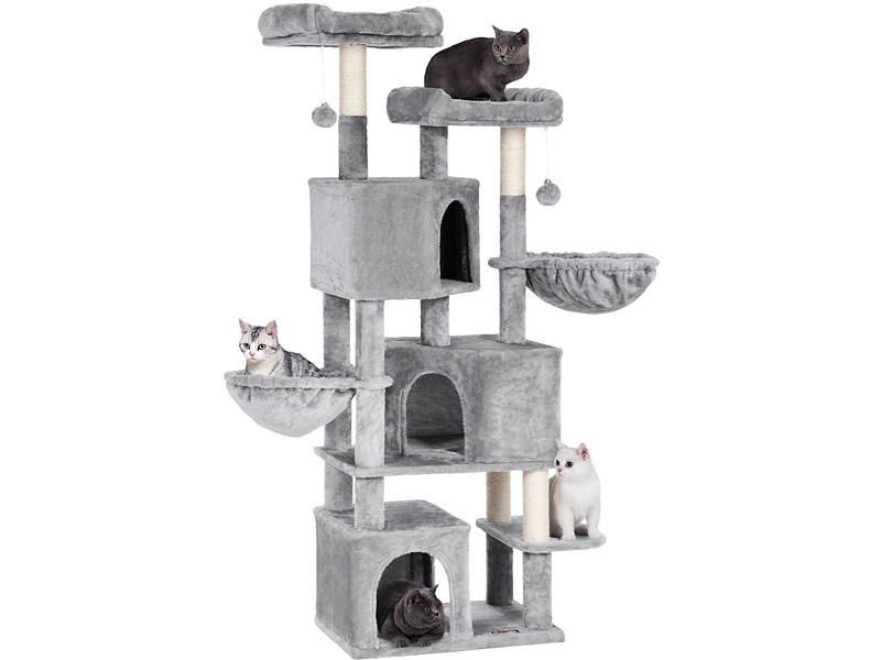 Arbre à chat FEANDREA Panneau de particules gris clair