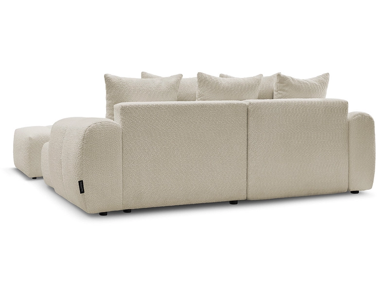 Canapé d'angle avec pouf BOBOCHIC ROXELANE