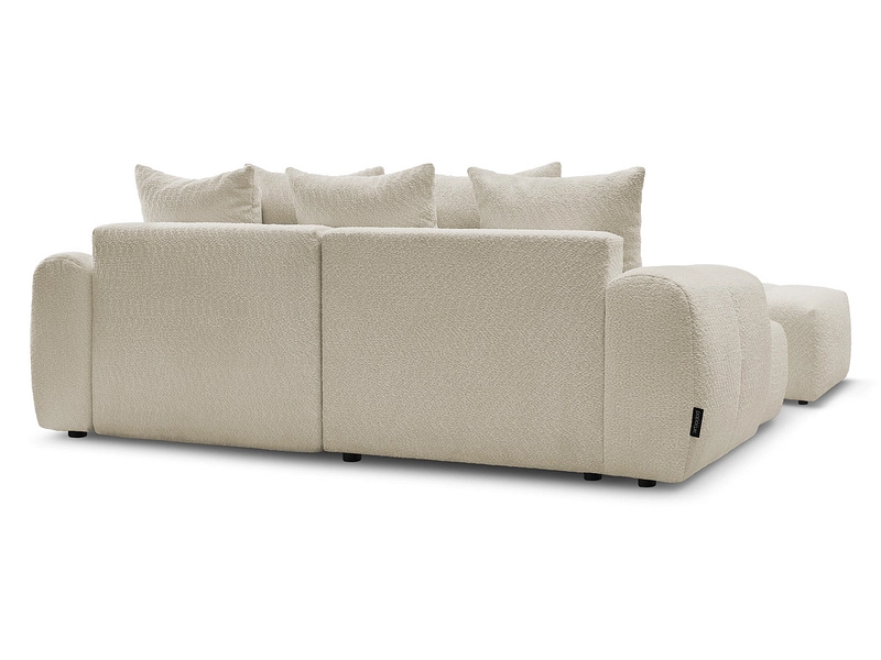 Canapé d'angle avec pouf BOBOCHIC ROXELANE