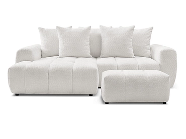 Canapé d'angle avec pouf BOBOCHIC ROXELANE