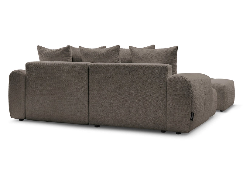 Canapé d'angle avec pouf BOBOCHIC ROXELANE