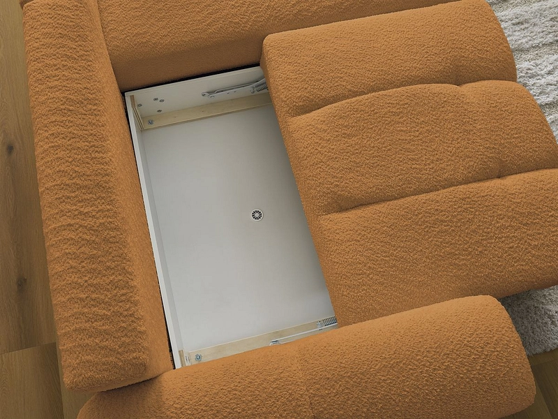 Canapé d'angle avec pouf BOBOCHIC ROXELANE