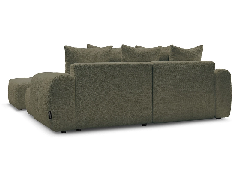 Canapé d'angle avec pouf BOBOCHIC ROXELANE