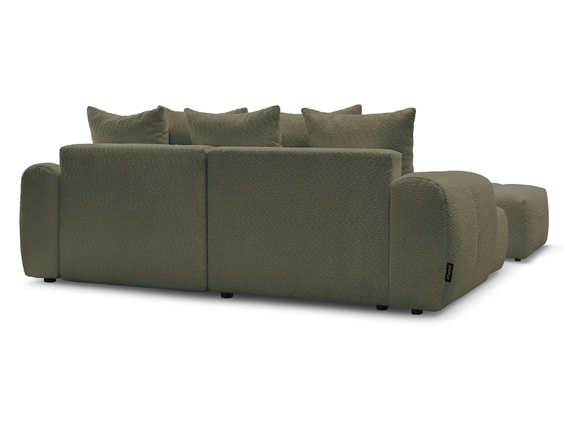 Canapé d'angle avec pouf BOBOCHIC ROXELANE