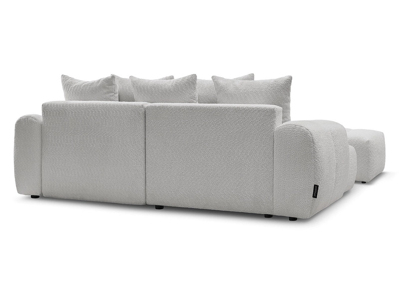 Canapé d'angle avec pouf BOBOCHIC ROXELANE