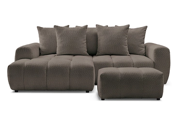 Canapé d'angle avec pouf BOBOCHIC ROXELANE Canapé d'angle avec pouf BOBOCHIC ROXELANE