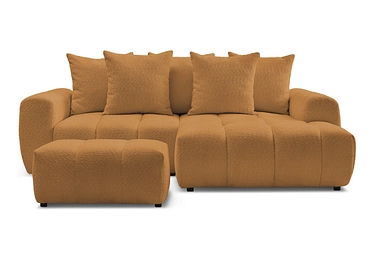 Canapé d'angle avec pouf BOBOCHIC ROXELANE